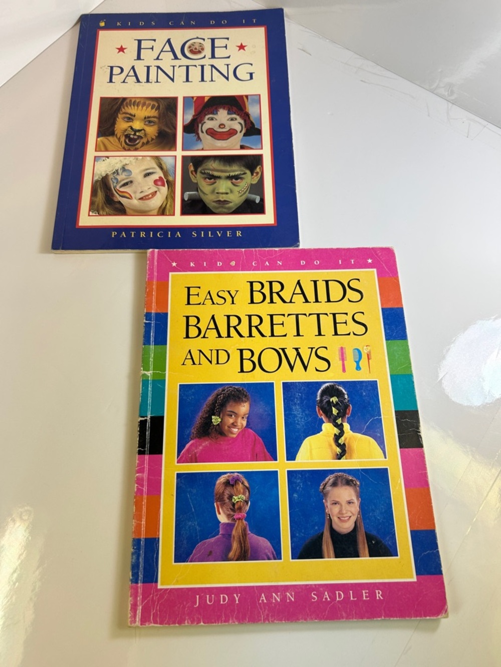 Lot of 2 — Kids Can Do It Books Face Painting and Easy Braids Barrettes and Bows
